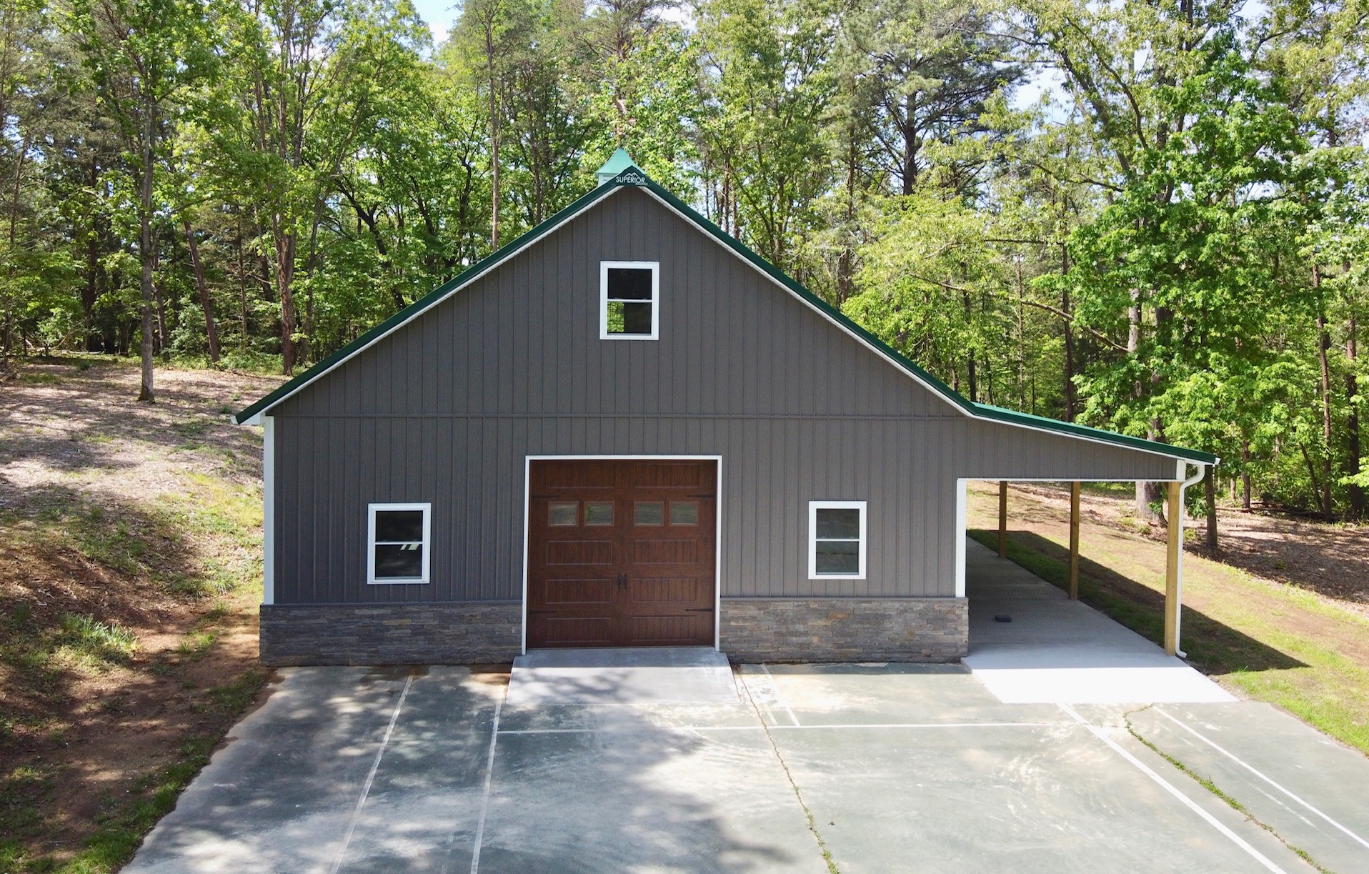 36x36x12 Residential Garage in Crozet, VA (RDR19105) Superior Buildings